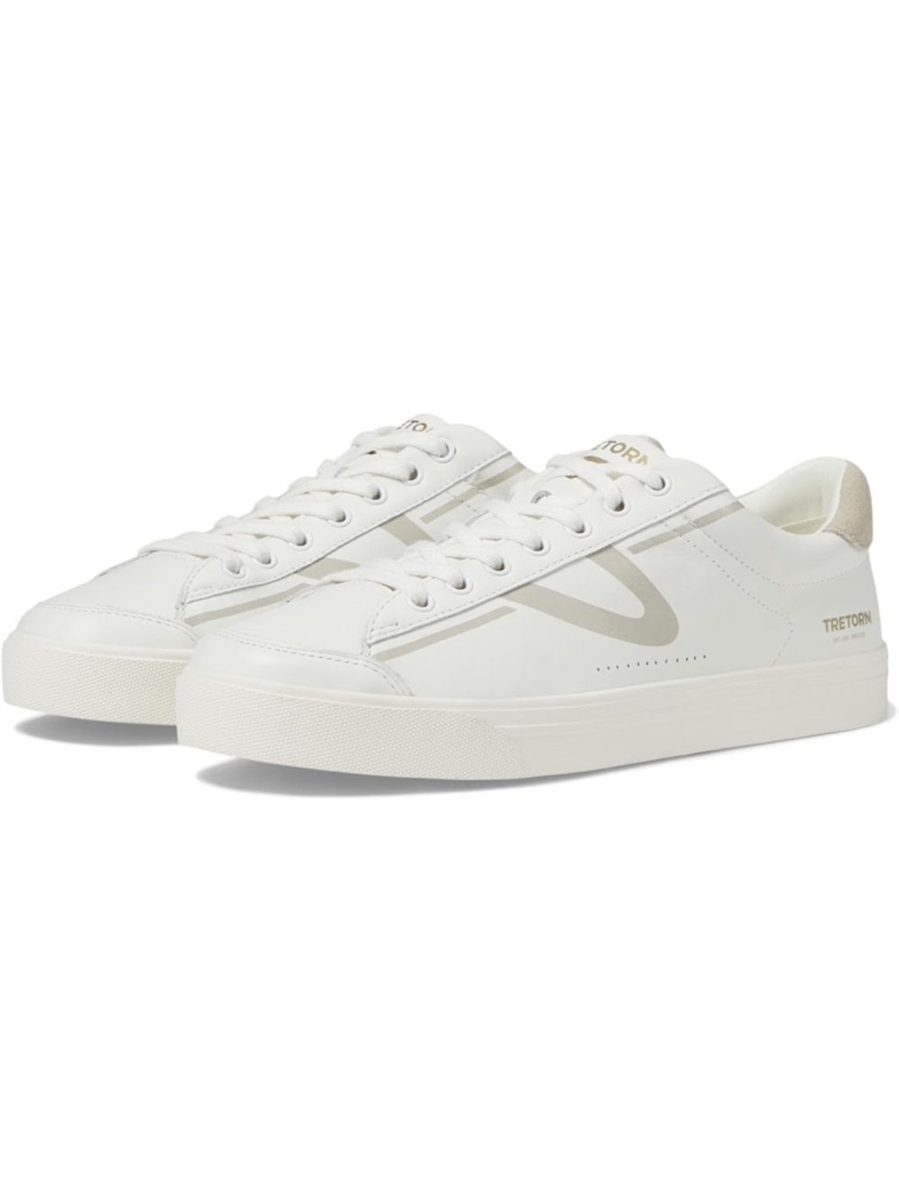 Tretorn Hopper White Sneakers with Grey Accents Size 7